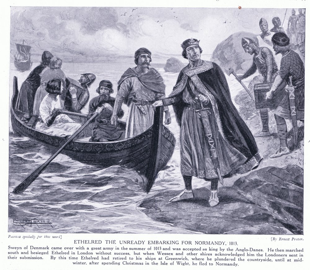 Ethelred the Unready embarking for Normandy AD1013